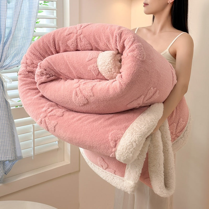 Plush Embroidered Throw Blanket