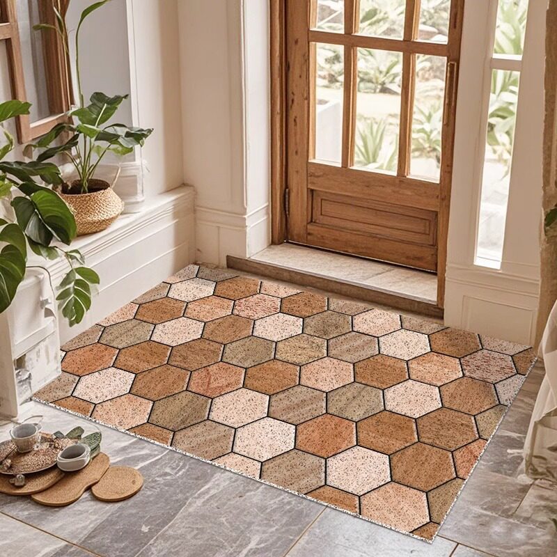 Hexagon Patterned Area Mat