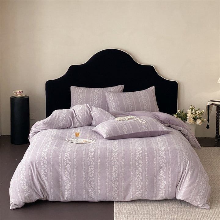Luxury Jacquard Floral Duvet Cover Set