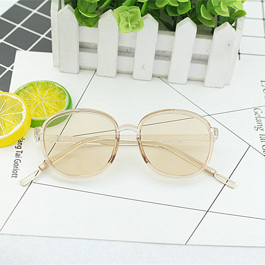 Ladies fashionable square sunglasses with transparent frame Stornfield