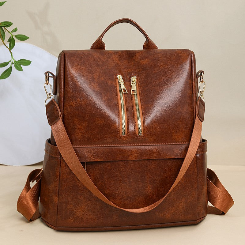 Versatile Vegan Leather Backpack Stornfield
