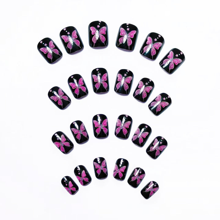 Artificial nails with glamorous butterfly design Stornfield