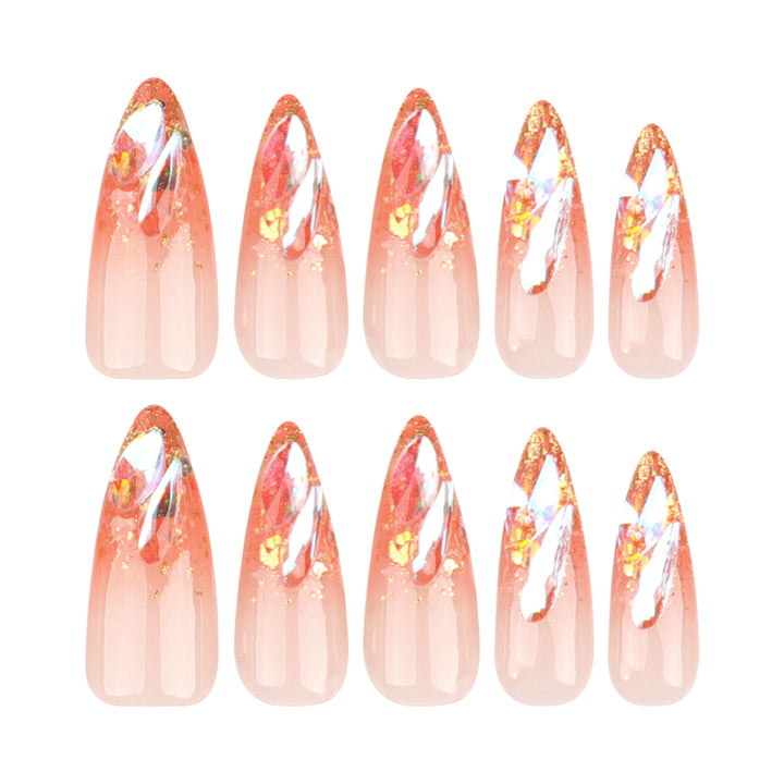 Glamorous Stiletto Nails with Sparkling Glitter Stornfield