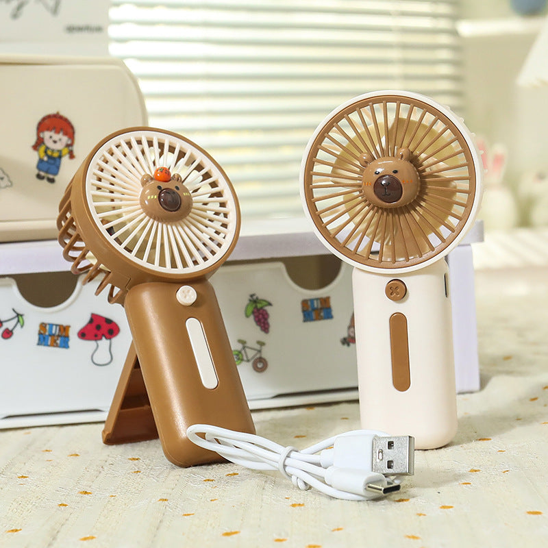 Ladies Portable Handheld Fan in Playful Animal Design Stornfield