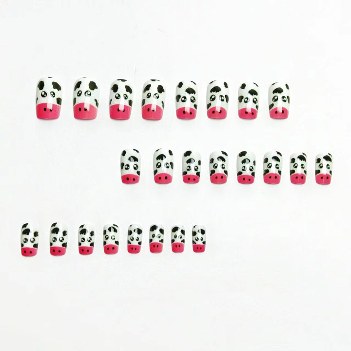 Playful Cow-Themed Nail Art Stornfield