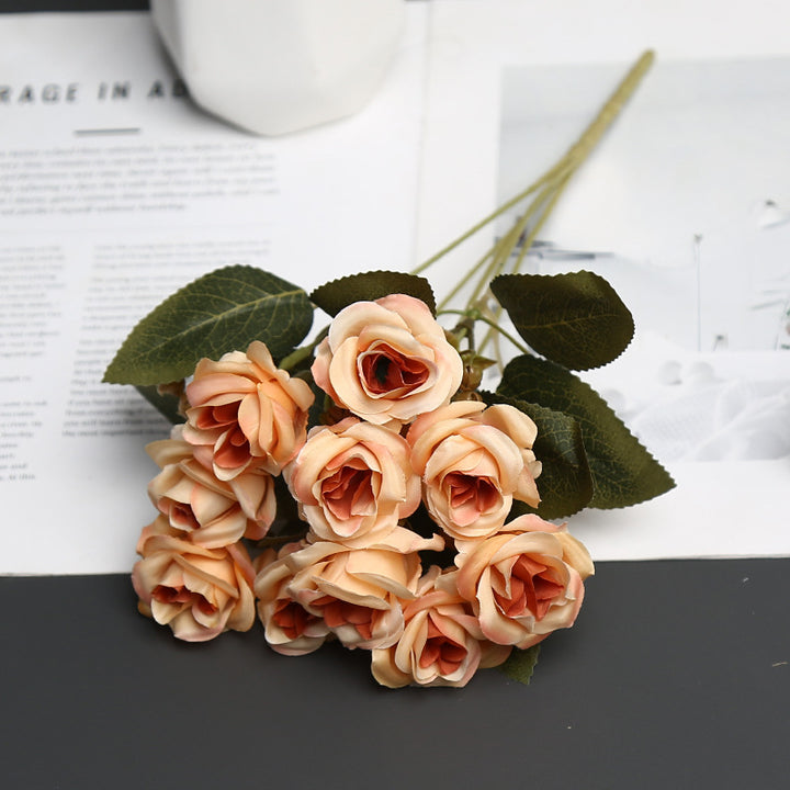 Decorative Silk Rose Bouquet for Home Decor