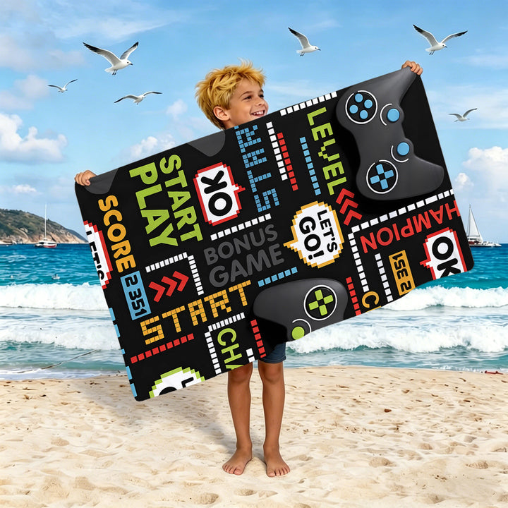 Boys beach towel with game console motif Stornfield