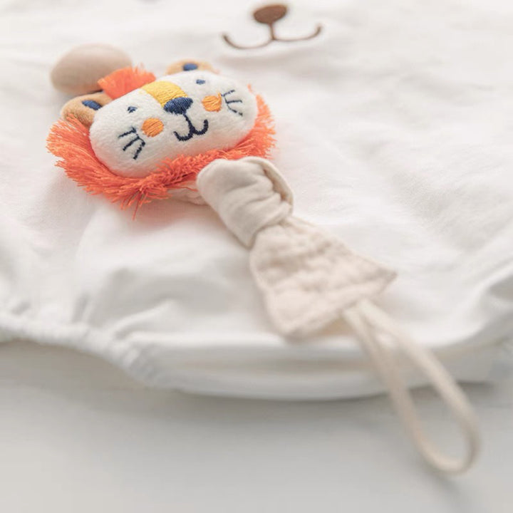 Pacifier and Comforter Clip with Wooden Safety Clasp