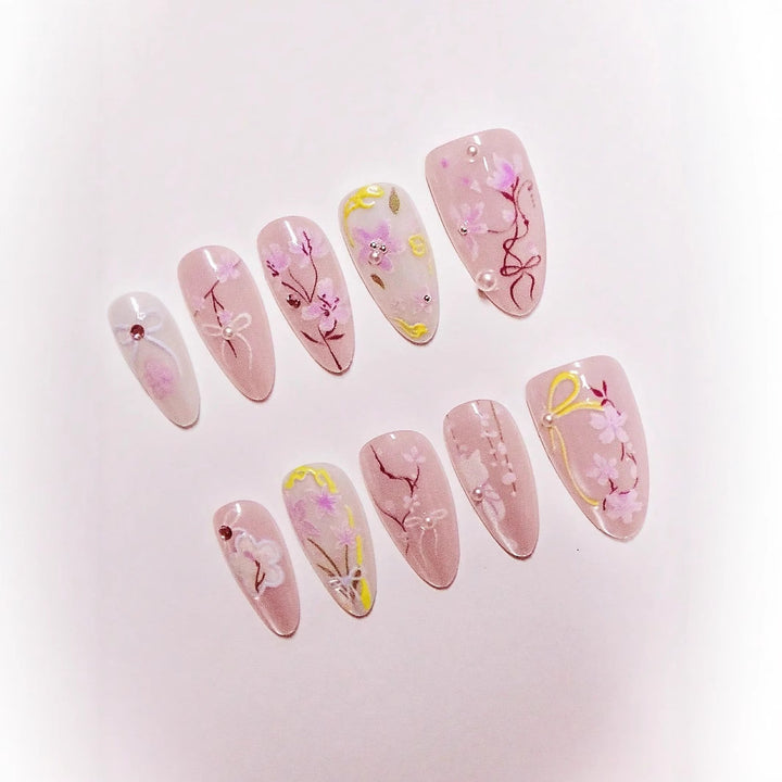 Artistic Press-On Nail Art Set Stornfield
