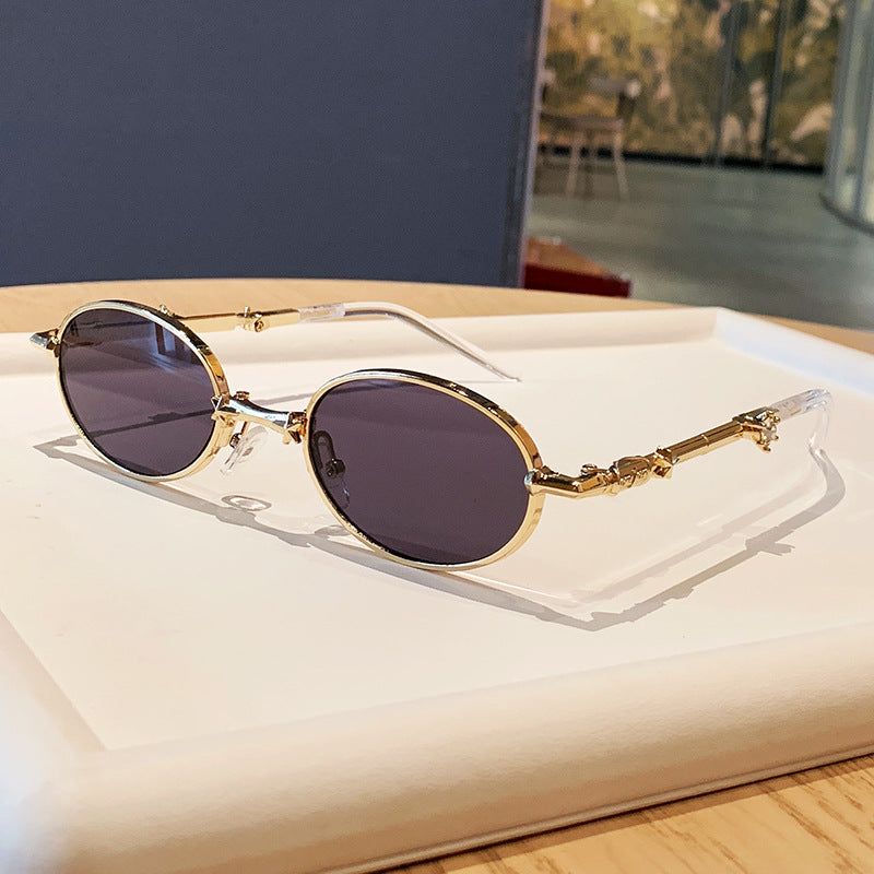 Women's fashionable glasses with elegant metal frame and lightly tinted lenses Stornfield
