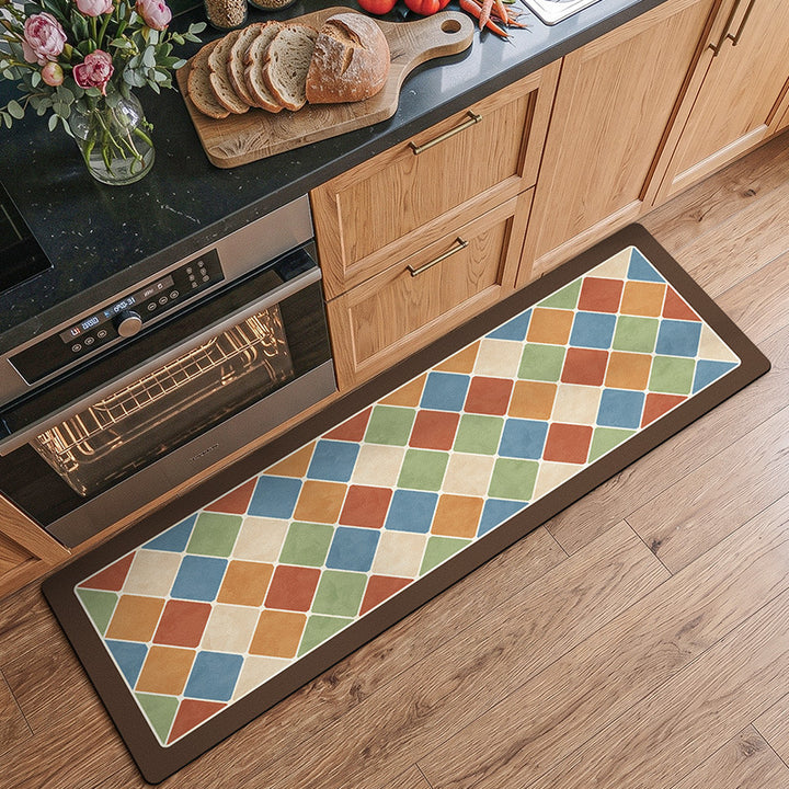 Modern Geometric Pattern Kitchen Runner Mat