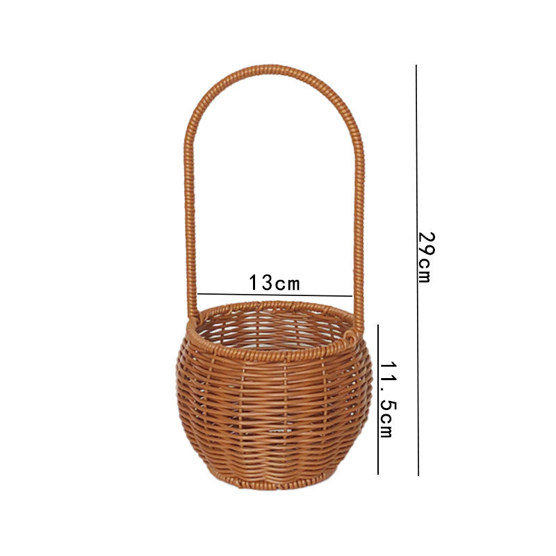 Handcrafted Wicker Storage Basket with Handle Stornfield
