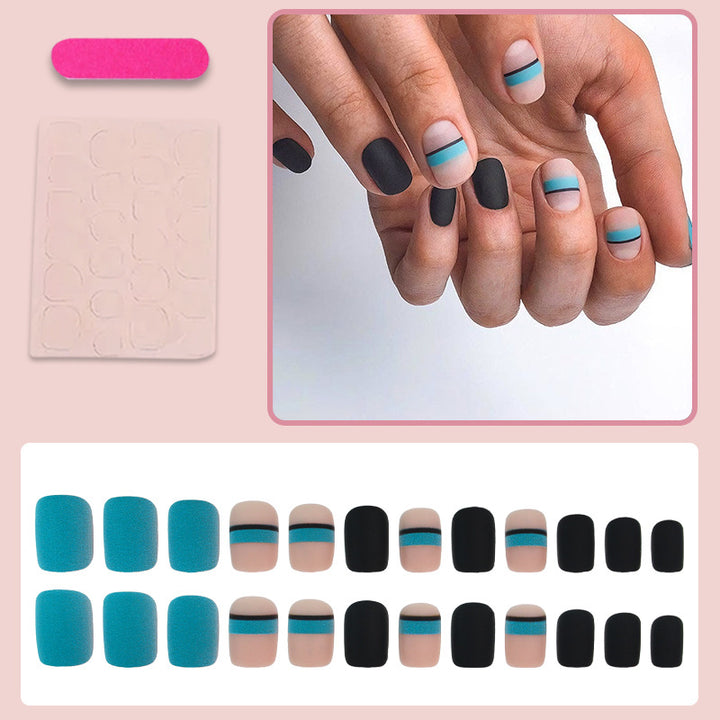Acrylic nail set with modern, geometric design Stornfield