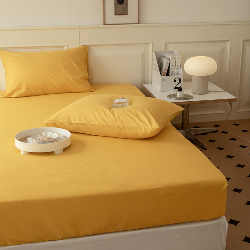 Extra-deep Jersey fitted sheet with premium cotton blend and all-around elastic