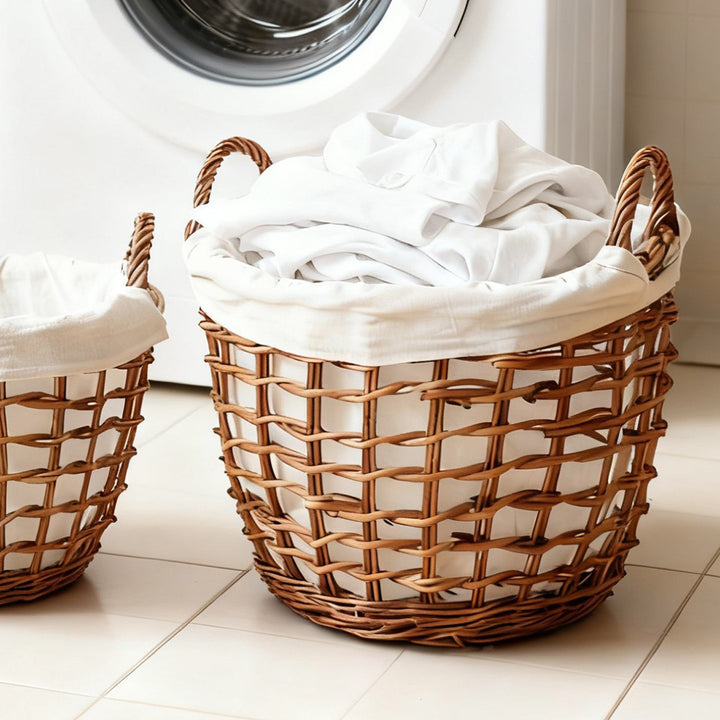 Handcrafted storage basket with cotton lining Stornfield
