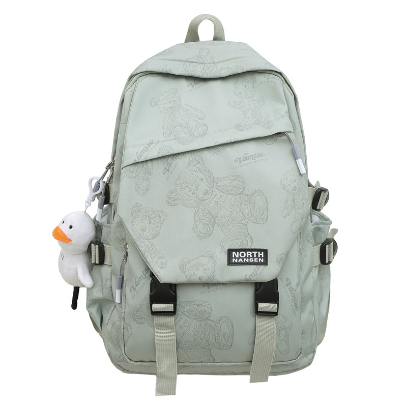 Playful Character Print School Backpack Stornfield