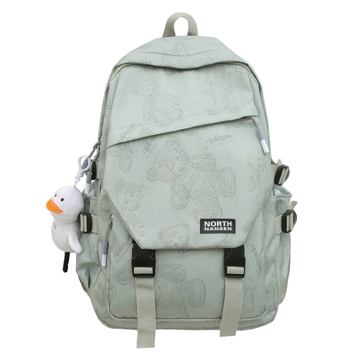Playful Character Print School Backpack Stornfield