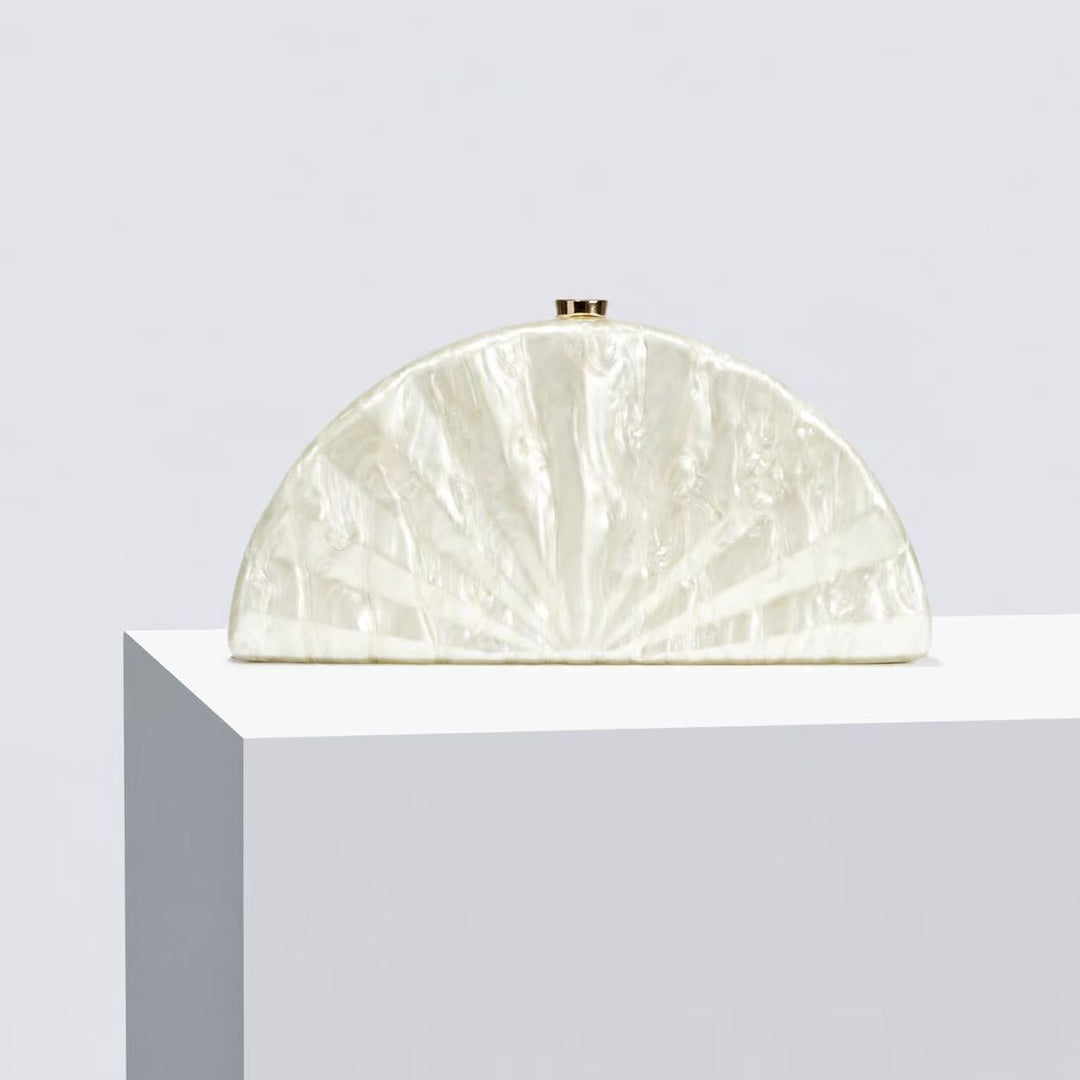 Artistic Half-Moon Clutch