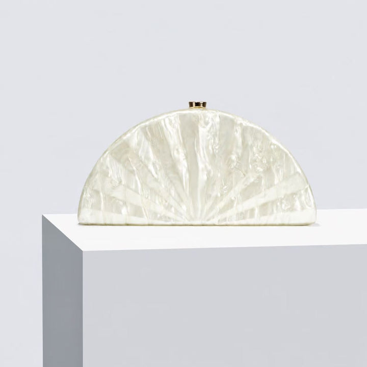 Artistic Half-Moon Clutch