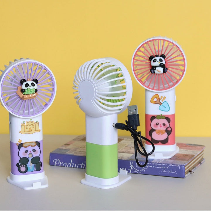 Unisex Portable Hand Fan in Cute Panda Design Stornfield