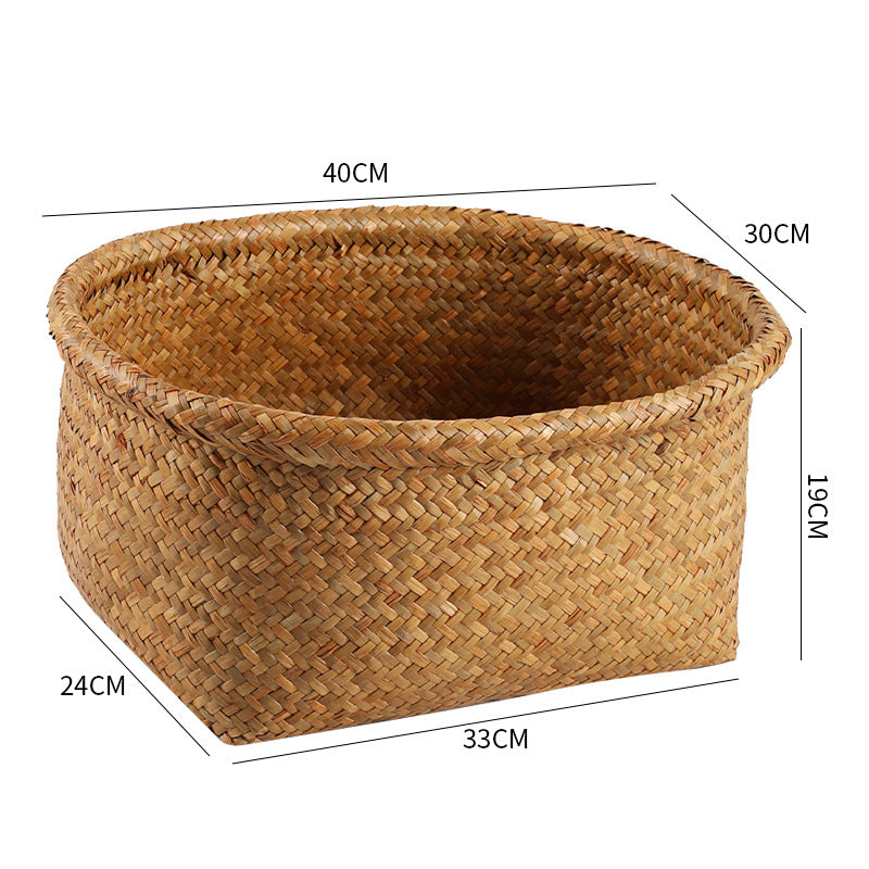 Unisex Natural Fiber Storage Basket with Wide Rim Stornfield