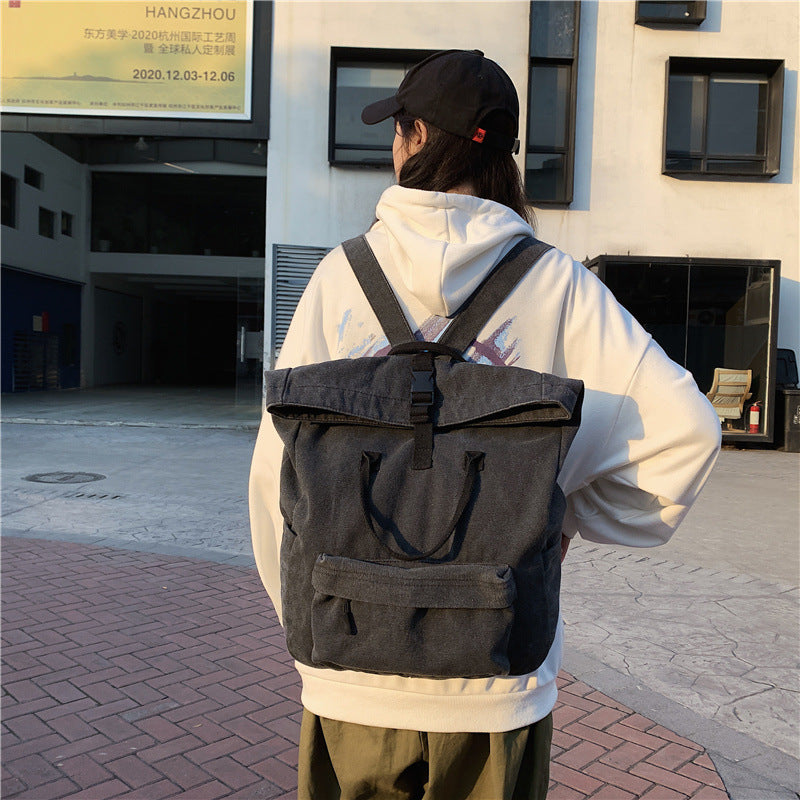 Stylish Roll-Top Canvas Backpack Stornfield