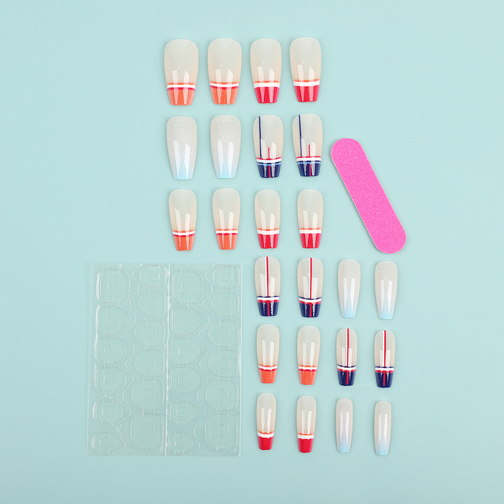 Artificial Nail Set in Modern Gradient Design Stornfield