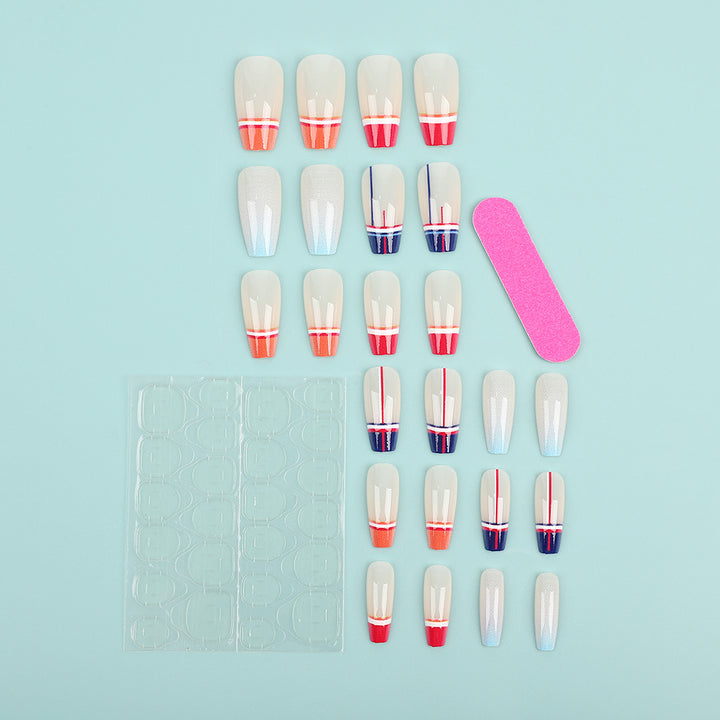 Artificial Nail Set in Modern Gradient Design Stornfield