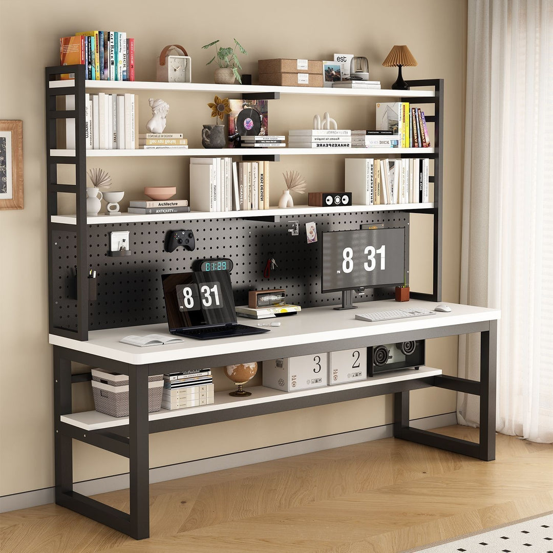 Multifunctional workspace with shelf Stornfield
