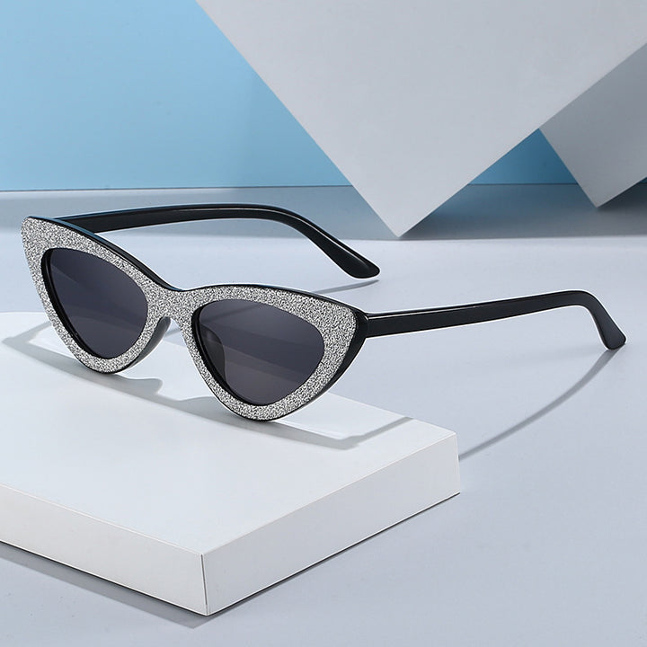 Ladies Cat-Eye Sunglasses with Glamorous Glitter Frame Stornfield