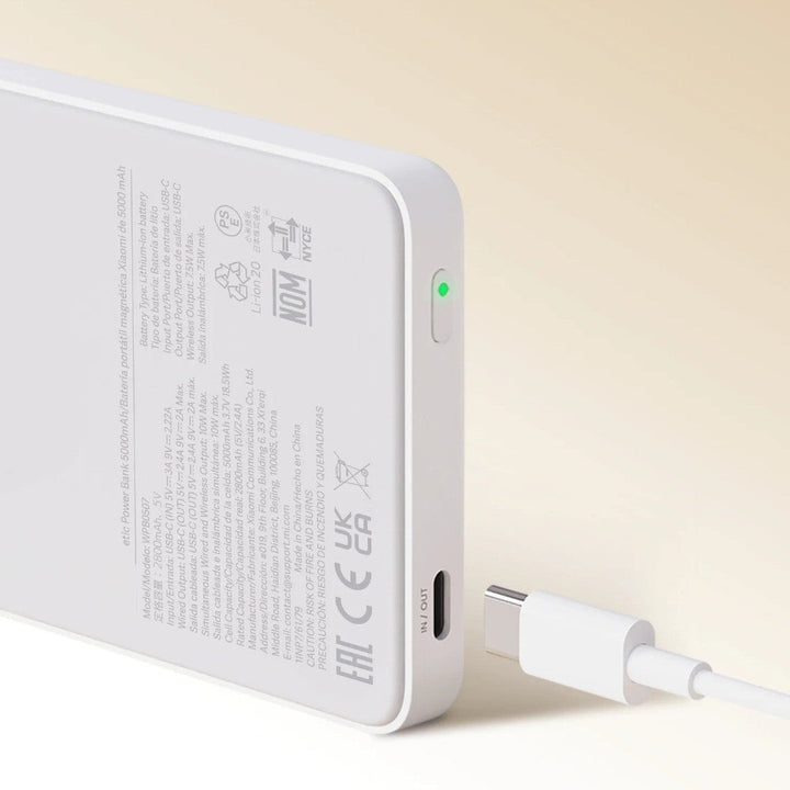 Slim Magnetic wireless portable power bank with USB-C PD pass-through Stornfield