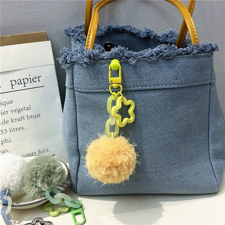Cute Fuzzy Pom-Pom Keychain Stornfield