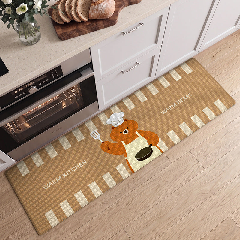 Playful Animal Themed Kitchen Comfort Mat