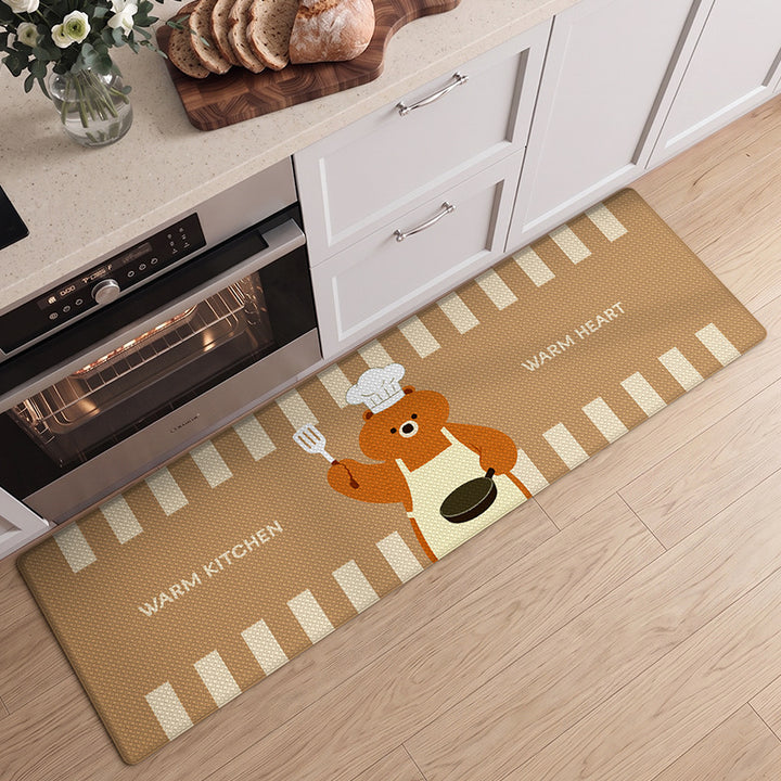 Playful Animal Themed Kitchen Comfort Mat