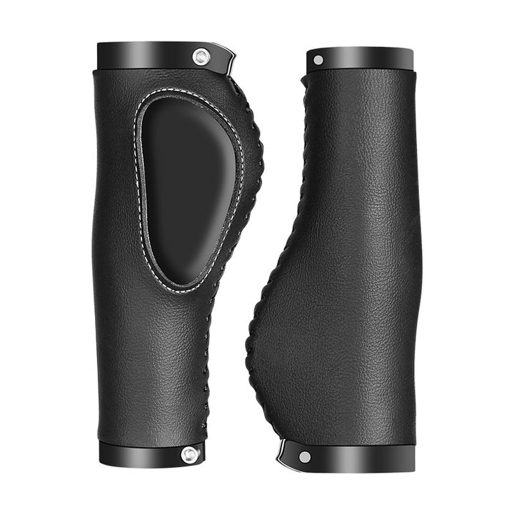 Ergonomic Leather Bike Handlebar Grips Stornfield