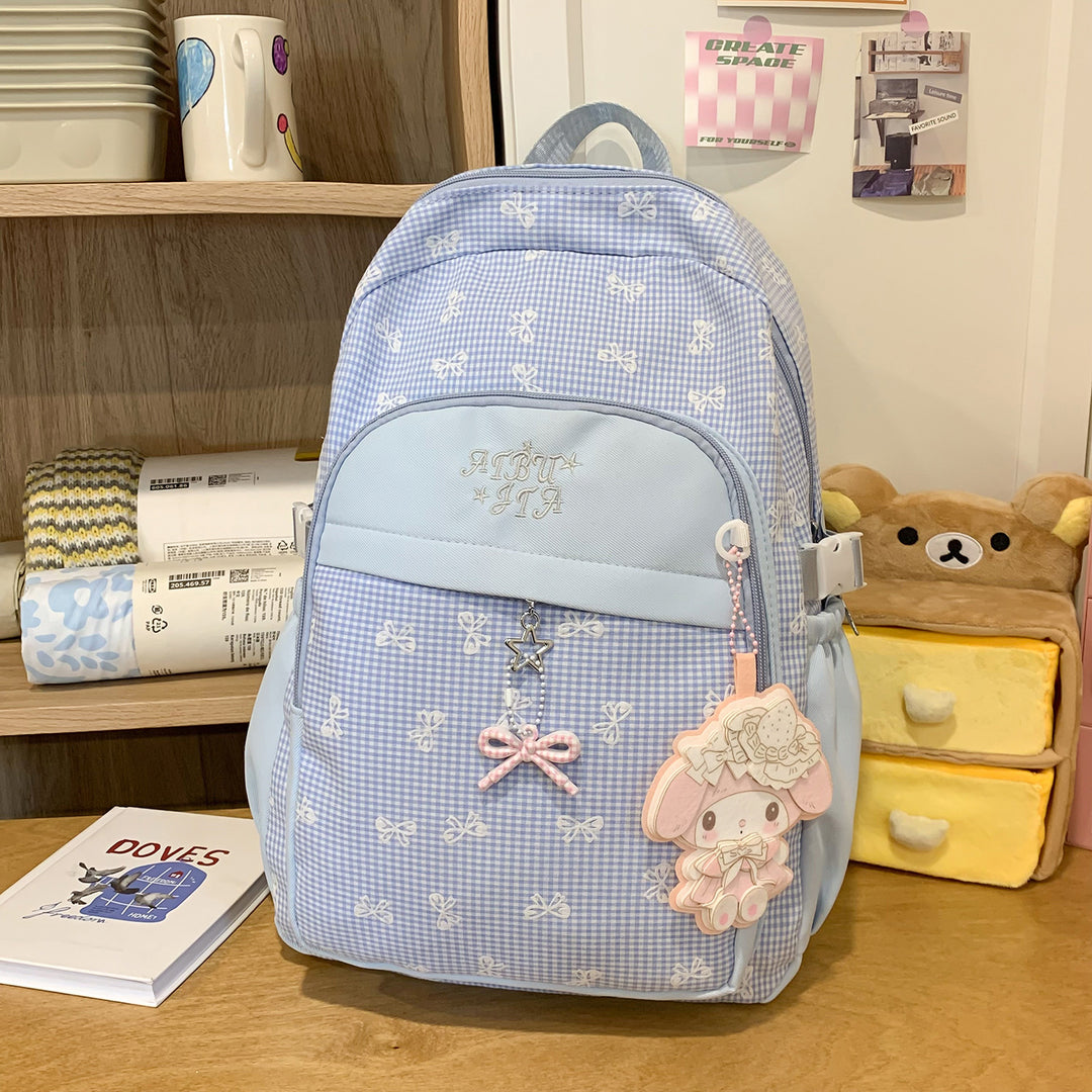 Stylish Checker Patterned Backpack Stornfield