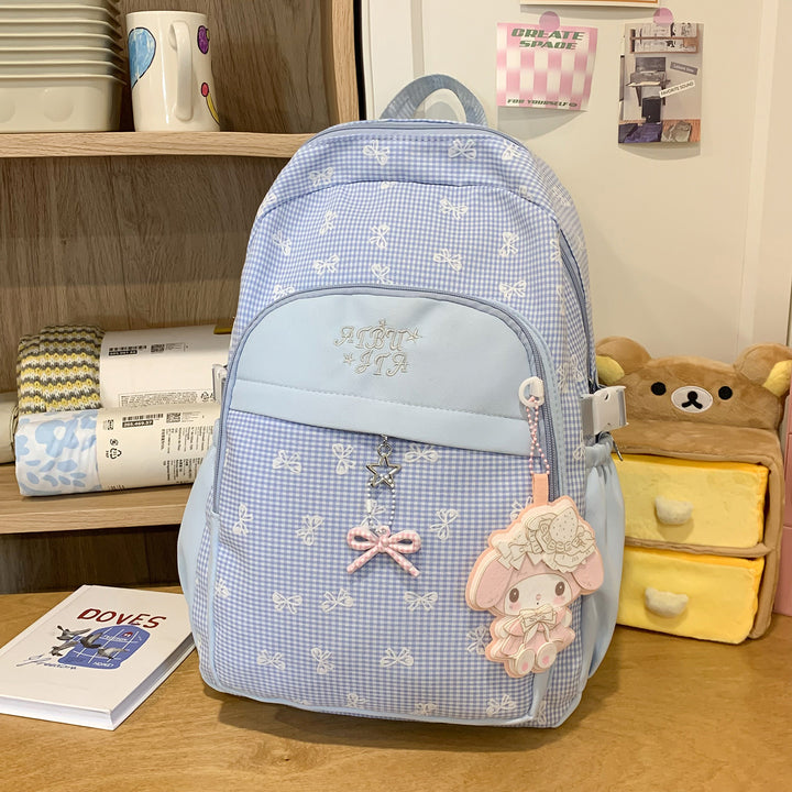 Stylish Checker Patterned Backpack Stornfield