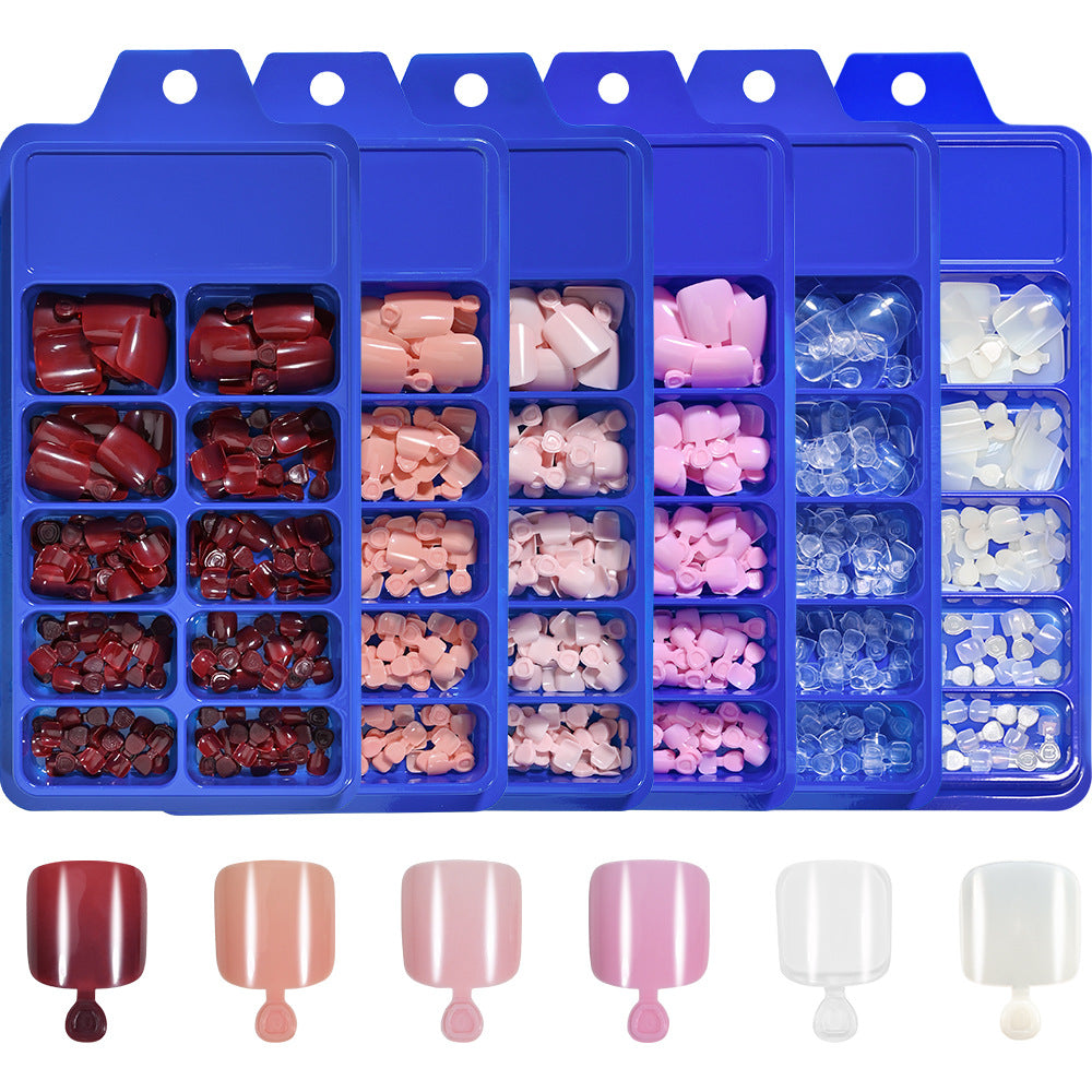 Full Coverage Gel Toe Nail Tips Set
