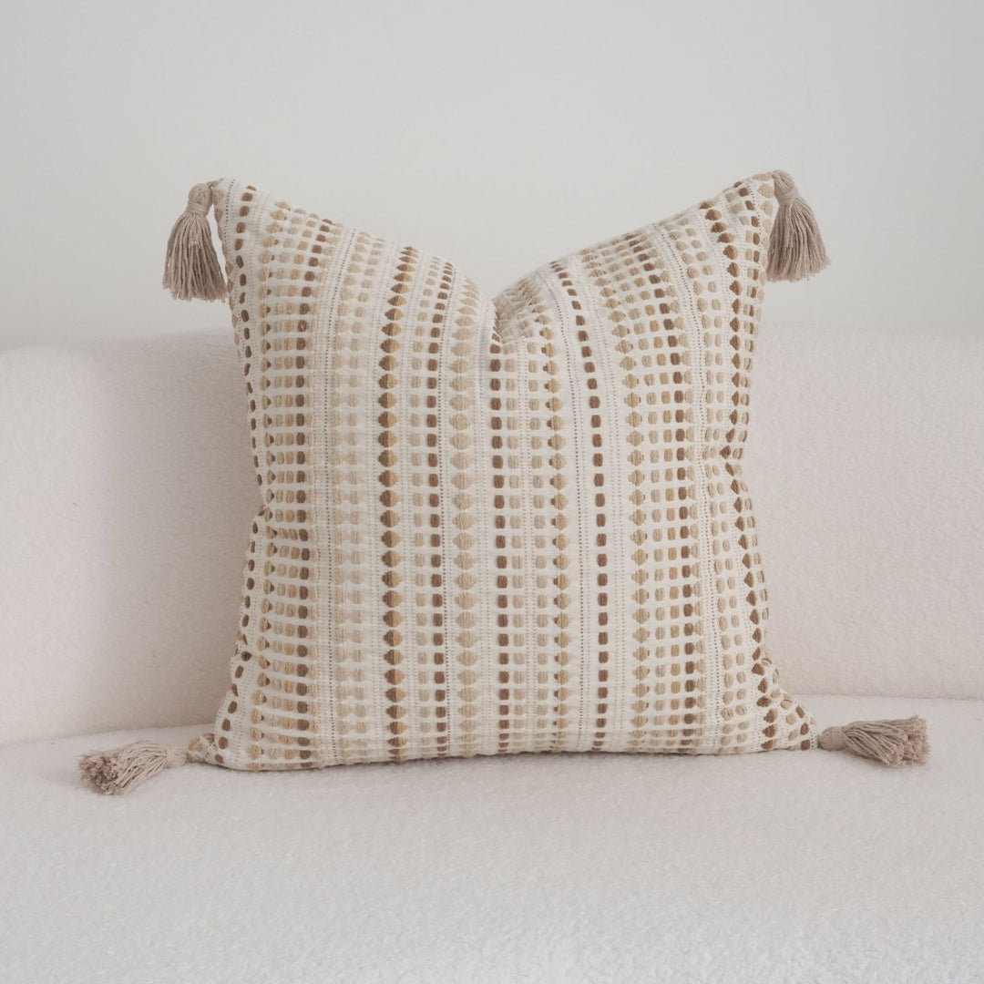 Textured Woven Throw Pillow for Sofa Decor