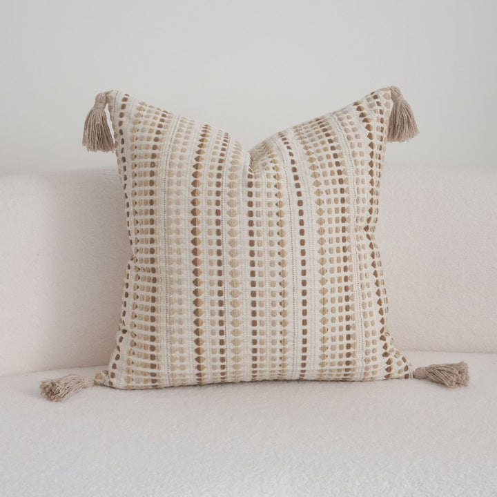 Textured Woven Throw Pillow for Sofa Decor