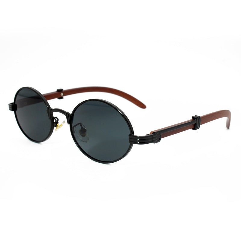 Elegant round sunglasses with high-quality metal frame Stornfield