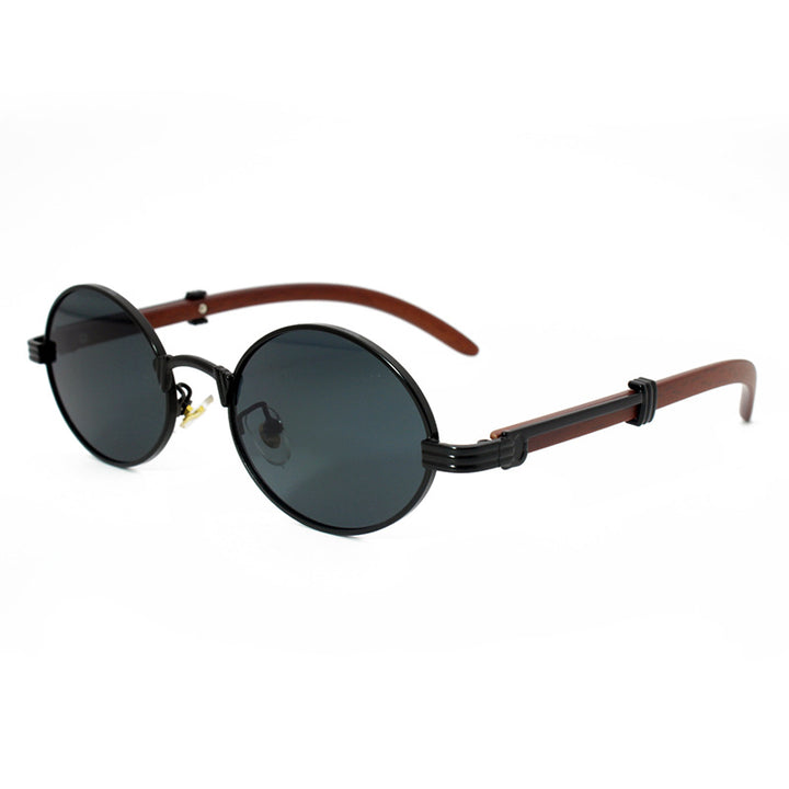 Elegant round sunglasses with high-quality metal frame Stornfield