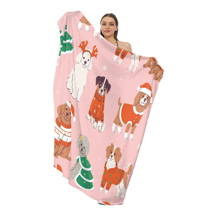 Cozy Halloween-Themed Fleece Blanket