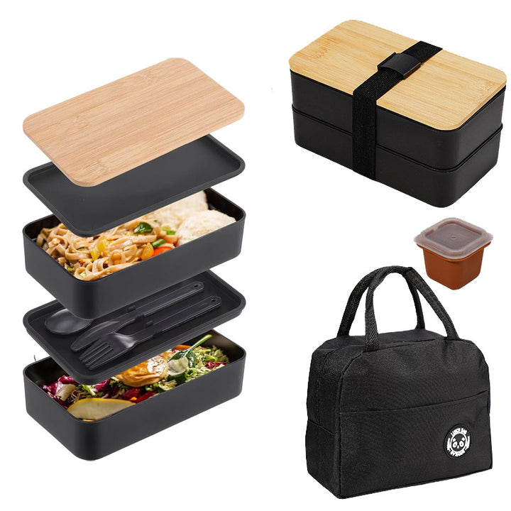 Multi-Layered Bamboo Lunch Container