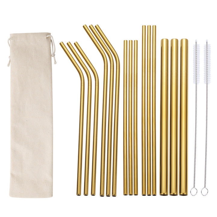 Stainless Steel Straw Set with Cleaning Brushes Stornfield