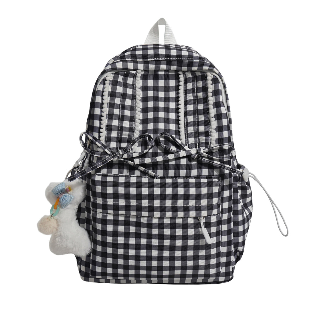 Charming Checked Pattern Backpack Stornfield
