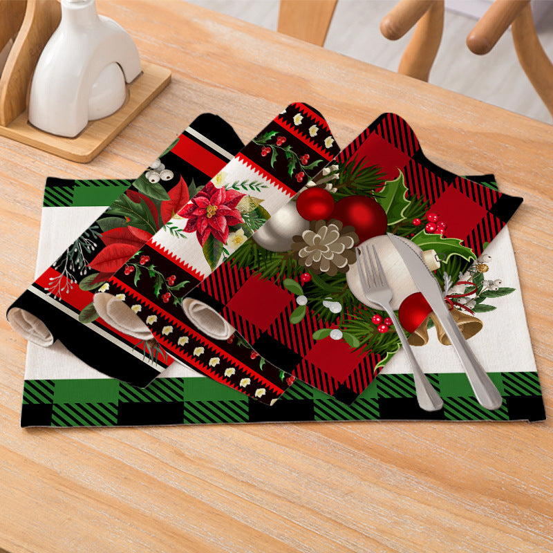 Festive Pinecone Star Holiday Indoor-Outdoor Doormat with Non-Slip Backing