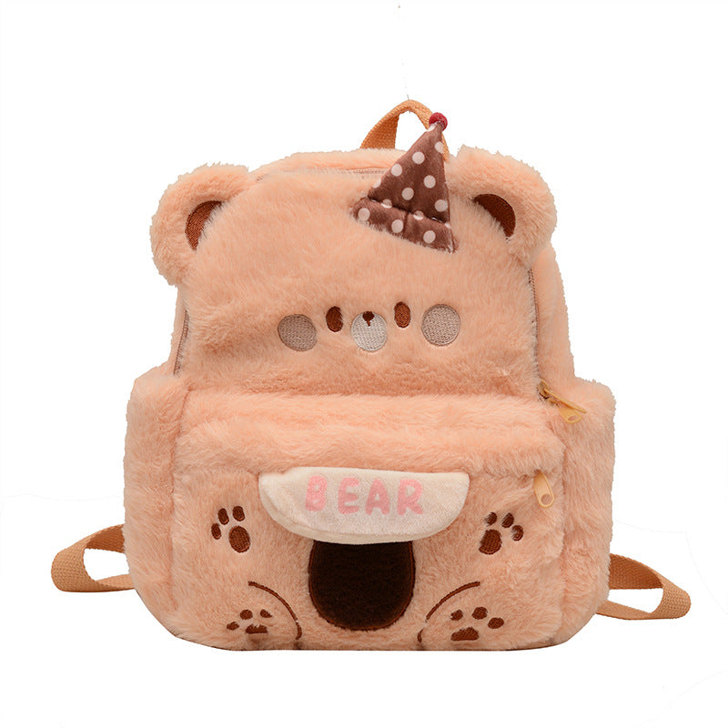 Plush backpack with cute bear motif Stornfield