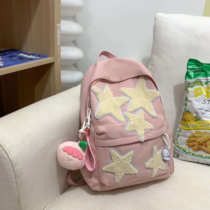 Star-Embellished Casual Backpack