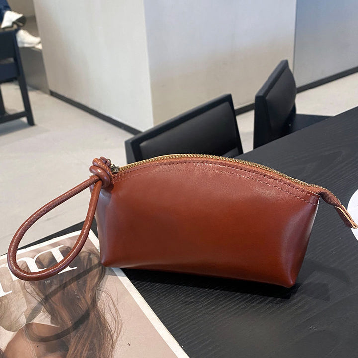 Sleek Faux Leather Zippered Cosmetic Bag Stornfield